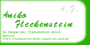 aniko fleckenstein business card