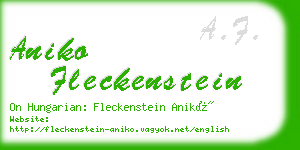 aniko fleckenstein business card